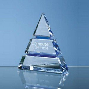 Luxor Triangle Crystal Glass Award CG3064