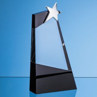 Crystal Glass Award with Silver Star CG7021