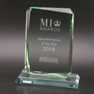 Oblong Glass Award with Bevelled Edge KC13/3