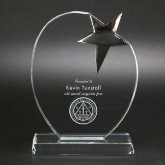 Oval Star Glass Award MC18/1