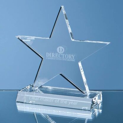 Optic Crystal Cut Out Star Glass Award CG1061