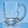 Straight Cut Glass Tankard with Panel L504
