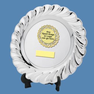 Swirl Silver Salver Trophy with Centre AA7/11