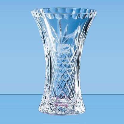 Lead Crystal Panelled Flared Vase LOS7