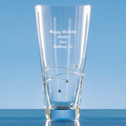 Diamante Conical Vase with Spiral Design Cutting SL228