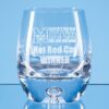 handmade bubble base barrel whisky glass L716