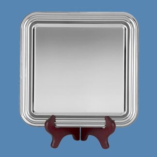 Heavy Gauge Nickel-Plated Linear Square Tray S9