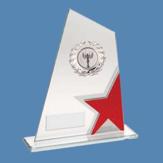 Red Point Jade Glass Plaque Award AA10/1