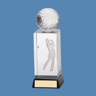 Stirling Crystal Glass Golf Award CR16220