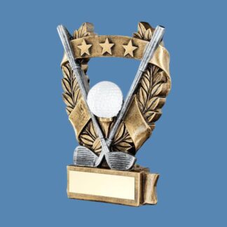 Three Star Wreath Golf Resin Trophy JR2-RF762