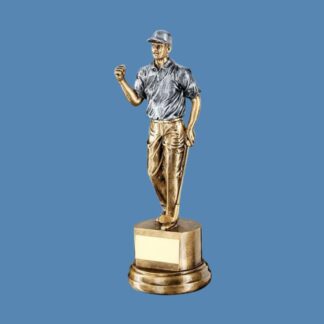 Clenched Fist Golfer Resin Trophy JR2-RF721