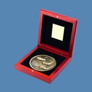 Gold Golf Medal with Wooden Box JR2-TY31A