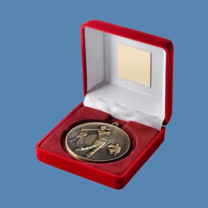 Antique Gold Golf Medal with Red Velvet Box JR2-TY55A