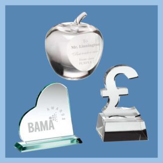Glass Globe, Heart and Apple Awards and Trophies