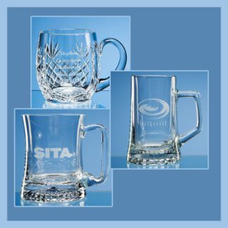 Glass Tankards Engraved