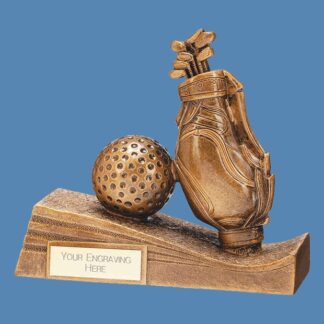 Horizon Golf Bag and Ball Resin Trophy RF22197
