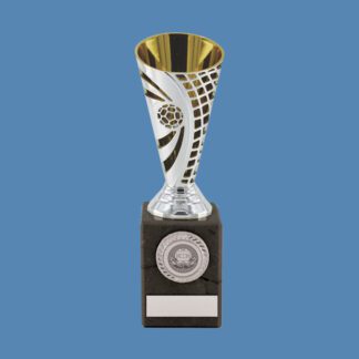 Silver and Gold Football Trophy Cup