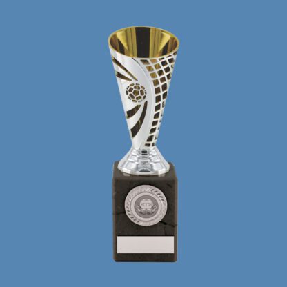 Silver and Gold Football Trophy Cup