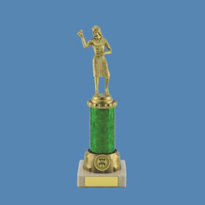 Gold Female Darts Trophy BD8/2