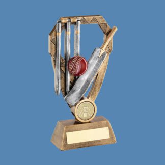 Cricket Bat, Ball and Stumps Trophy BK1/2