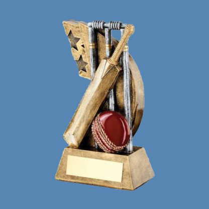 Cricket Bat, Ball and Stumps Trophy BK1/8