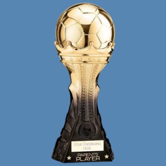 Parents’ Player Gold and Black King Football Trophy CF3/3