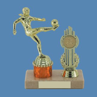 Gold Female Footballer Figure Trophy CF13/3
