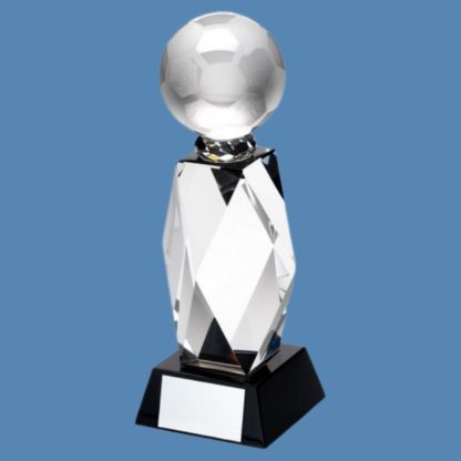 Clear Glass Column Football Award CF20/3