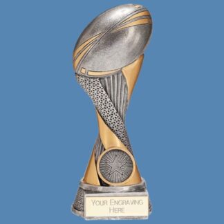 Rugby Ball Column Resin Trophy RF22195