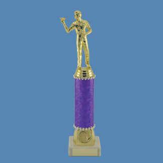 Gold Male Darts Column Trophy DD9/4