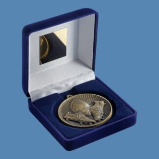 Antique Rugby Medal in Blue Velvet Box JR4-TY50A