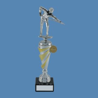 Silver and Gold Pool Player Figure Trophy Cup DD13/4