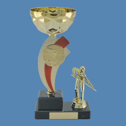 Snooker Player Figure and Gold Trophy Cup DD13/3