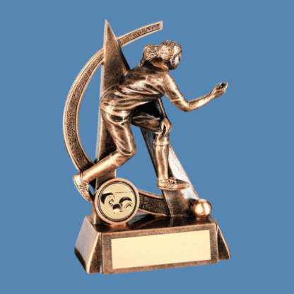 Bronze Female Bowls Figure Trophy JR7-RF293