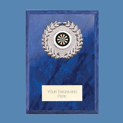 Reward Wreath Darts Plaque Azure Blue PL24579