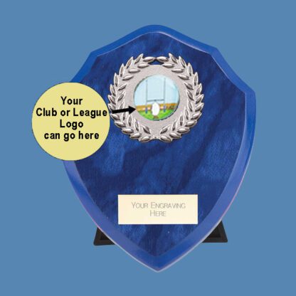 Azure Blue Rugby Reward Wreath Shield PL24569 - Image 2