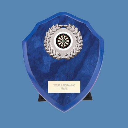 Azure Blue Darts Reward Wreath Shield PL24569