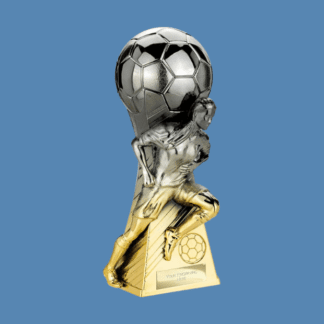 Trailblazer Gun Metal and Gold Female Football Trophy PA25264