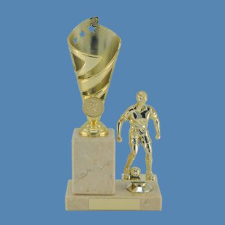 Gold Female Football Figure and Cup EA15/2