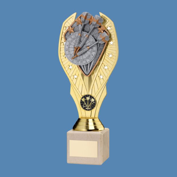 Gold Plastic Holder Darts Trophy JR3-TYH155